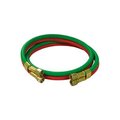 Reelcraft Reelcraft 1/4"x6' 200 PSI RM-Grade Twin Welding Oxygen/Acetylene Only Hose Assembly S600100-6